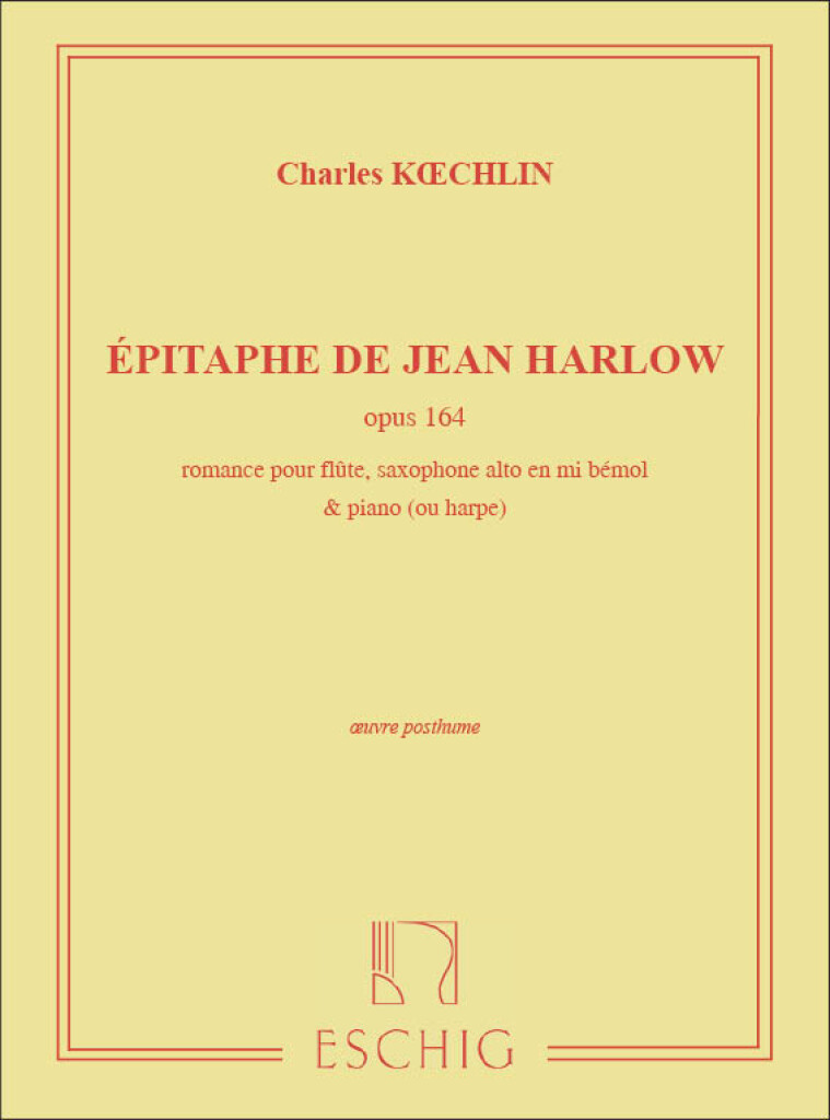 Epitaphe de Jean Harlow Opus 164